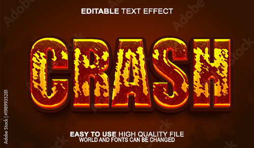  Crash Impact Smash Explosion Dynamic Typography Design Vector Fully Editable Smart Object Text Effect
