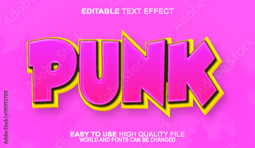  Punk Grunge Rebel Urban Distressed Typography Design Vector Fully Editable Smart Object Text Effect