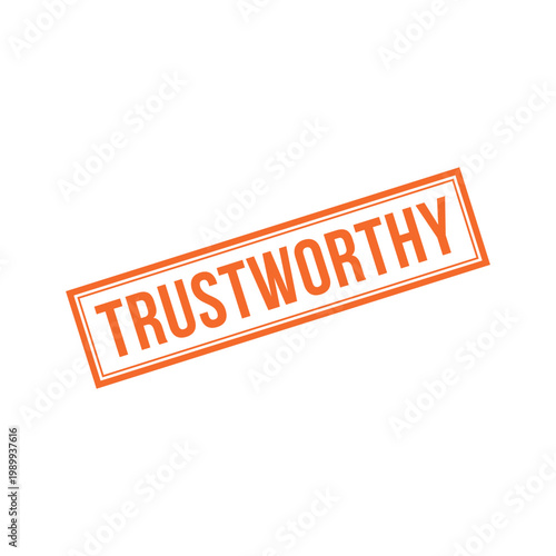 Trustworthy Stamp, Trustworthy Grunge Square Sign