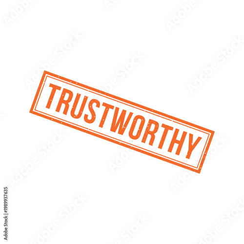 Trustworthy Stamp, Trustworthy Grunge Square Sign
