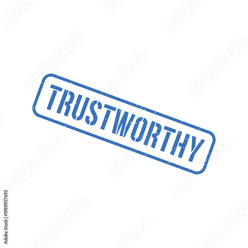 Trustworthy Stamp, Trustworthy Grunge Square Sign