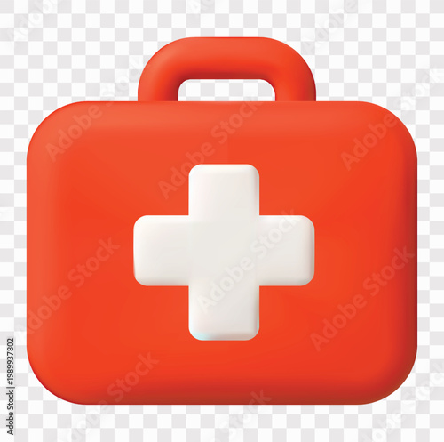 Disaster and Emergency Service Vector Icon Set | 3D icon set | first aid kit