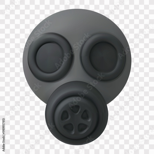 Disaster and Emergency Service Vector Icon Set | 3D icon set | gas mask