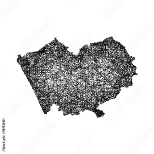 Sketch Altay outline map design