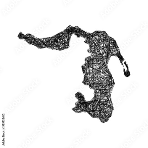 Sketch Adygey outline map design