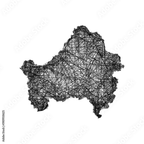 Sketch Bryansk outline map design