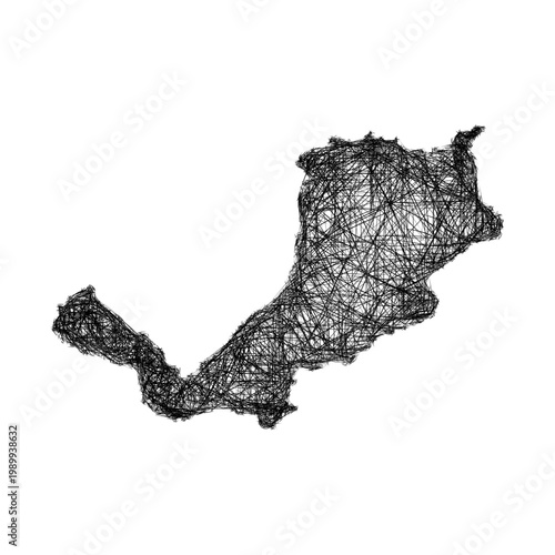 Sketch Buryat outline map design
