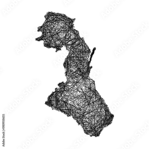 Sketch Dagestan outline map design