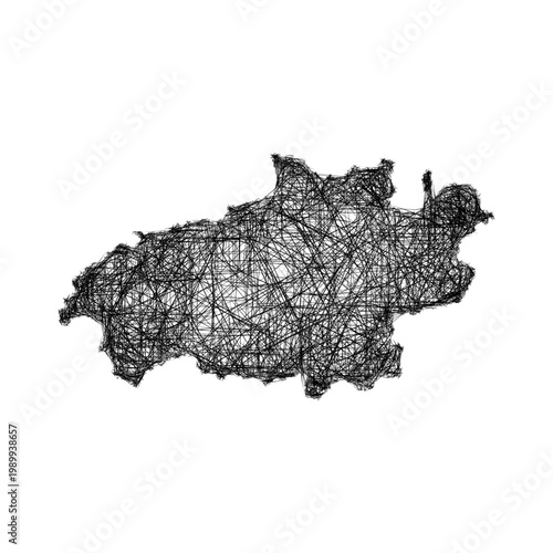 Sketch Ivanovo outline map design