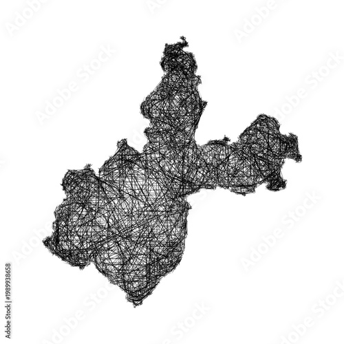 Sketch Irkutsk outline map design
