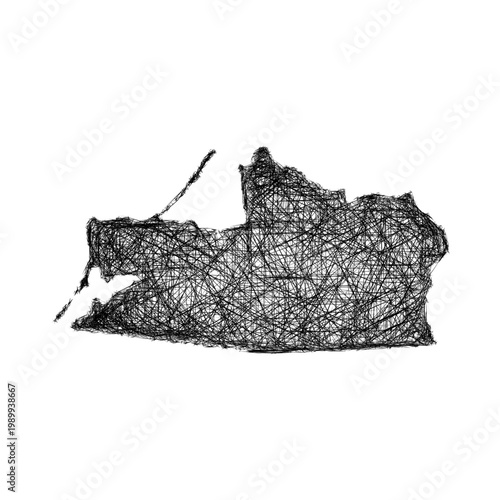 Sketch Kaliningrad outline map design