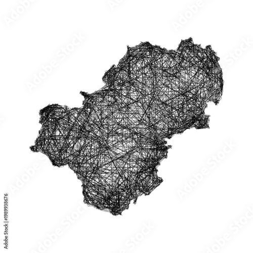 Sketch Kaluga outline map design