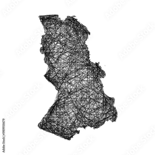 Sketch Karelia outline map design