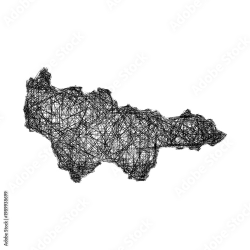 Sketch Khanty-Mansiy outline map design