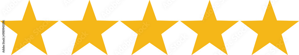 Obraz premium 5 stars on transparent background