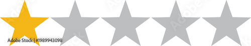 5 stars on transparent background