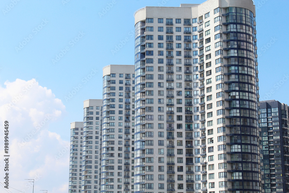 Fototapeta premium beautiful modern residential buildings in the city of Kyiv, Ukraine