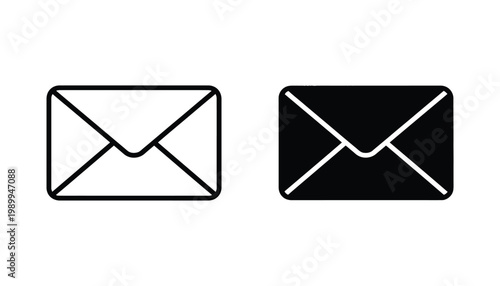 Email message envelope icon illustration
