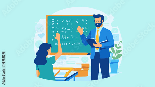 Cartoon medical team working together on laptops in a hospital office illustration