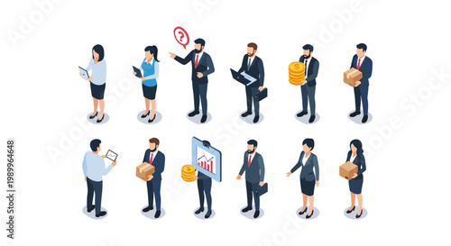 People investigating question mark on large smartphone screen