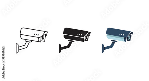 cctv cameras in different colors and styles