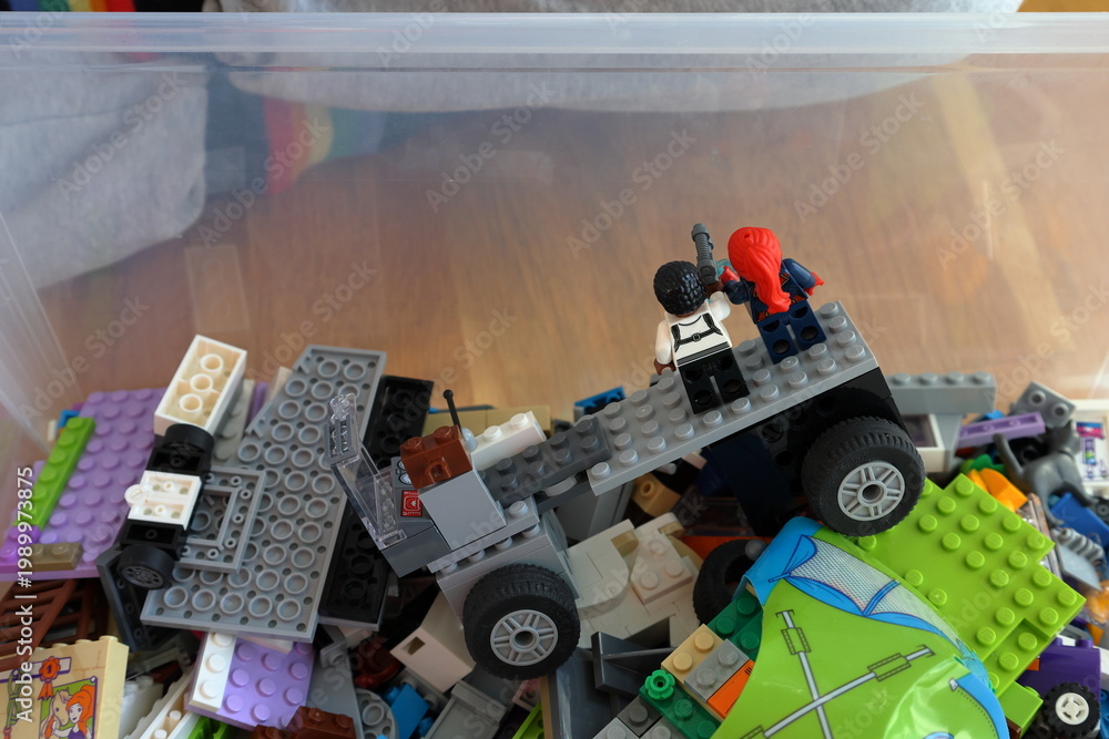 Fototapeta premium Lego box, ready to play or build.