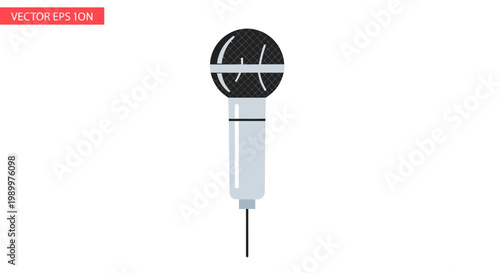 Wireless microphone with black head.