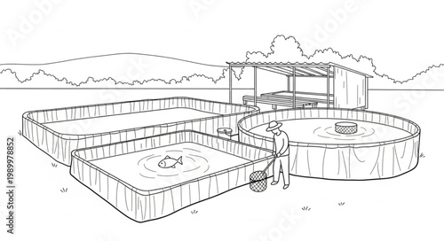 Ancient Tabernacle structure illustration with detailed architectural elements.