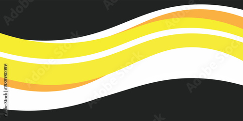 Modern Abstract Wave Footer Border with Gold and Dark Navy Blue Colors on White Background