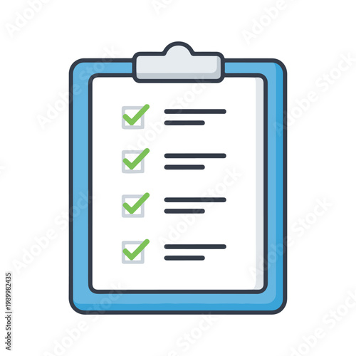 Checklist on Clipboard with Checkmarks