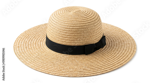straw hat isolated on white