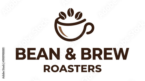 Bean and Brew Roasters Coffee Logo Design.