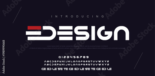 DESIGN Abstract minimal modern alphabet fonts. Typography minimalist urban digital fashion future creative logo font. vector illustration
