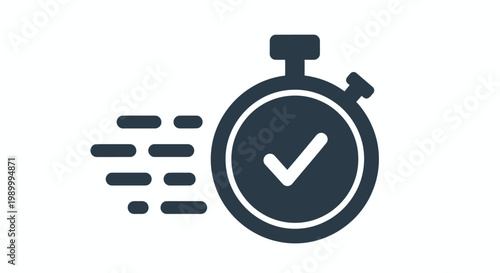 Fast stopwatch icon indicating speed and time measurement.