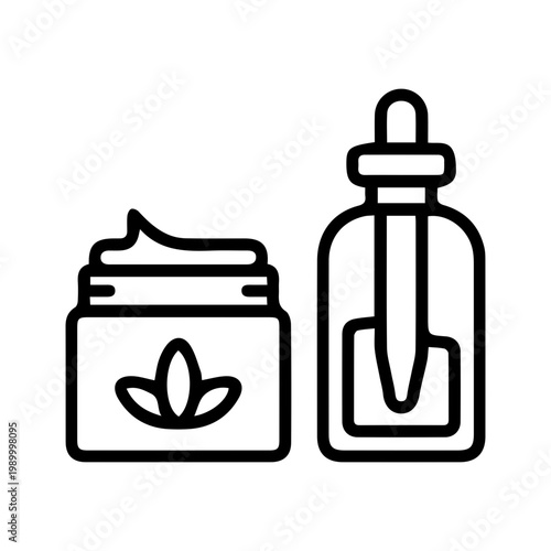 Skincare and beauty products icon