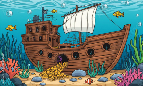 pirate ship in the sea