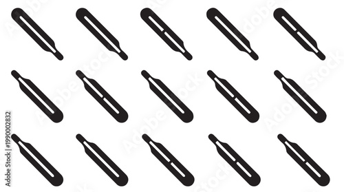 Collection of black ballpoint pens.