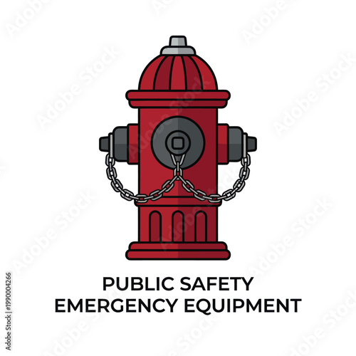A classic red fire hydrant stands ready for use, a vital piece of public safety equipment against a clean white background.