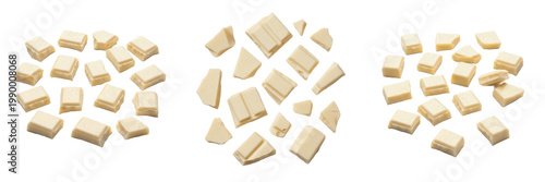 Fotografi Broken White Chocolate Pieces PNG, Creamy Cocoa Dessert Clipart Illustration, Sw