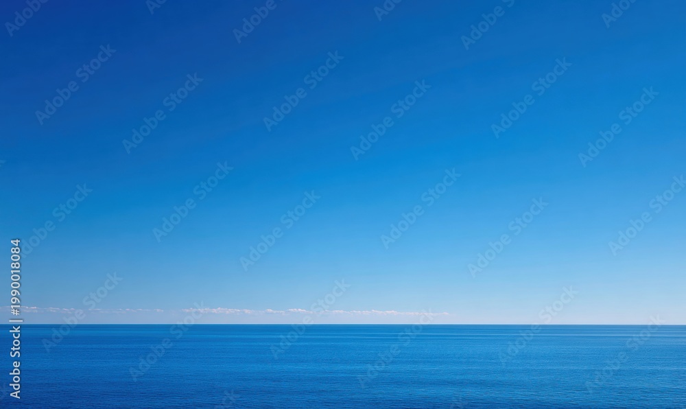 Fototapeta premium Vast blue sea under bright sky