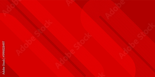 Elegant red background featuring geometric elements and a sleek professional look.