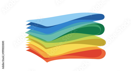 Stack of colorful paper sheets.