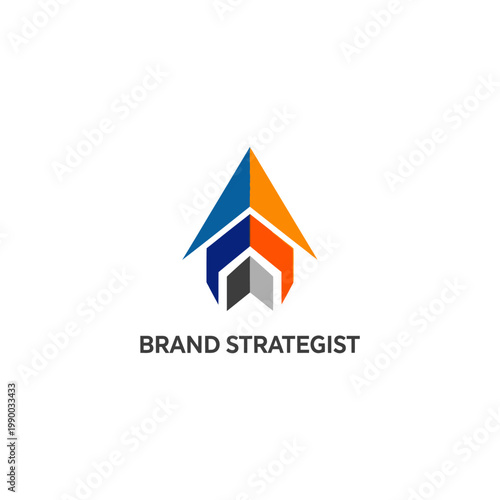 Free Download Modern Brand Strategist Logo Design Concept Featuring Upward Arrows. EPS Editable. Vector Illustrations. - GFXLoad