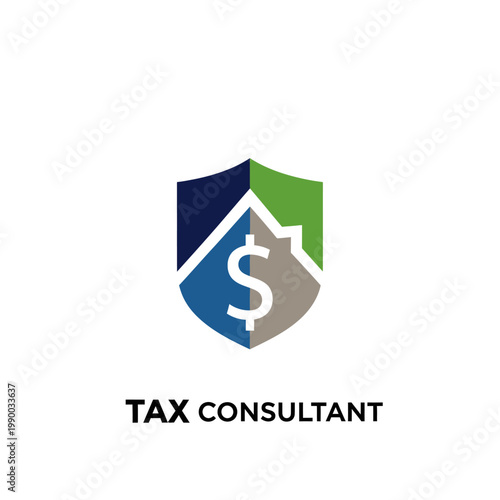 Professional tax consultant logo design with shield and dollar symbol. EPS Editable. Vector Illustrations. Free Download Professional tax consultant logo design with shield and dollar symbol. EPS Editable. Vector Illustrations. - GFXLoad