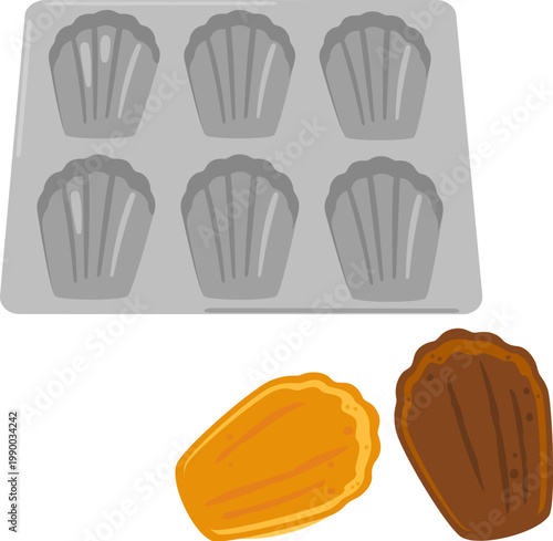 マドレーヌの焼き型