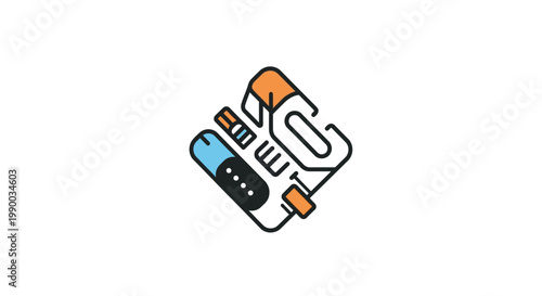 Colorful USB flash drive device.