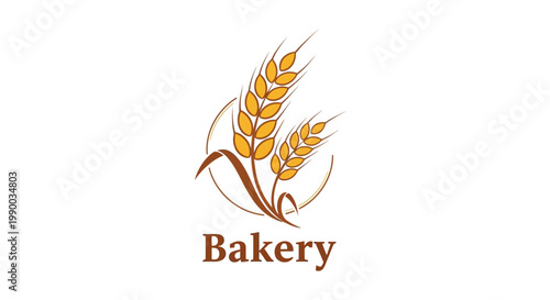 Bakery logo with wheat design.