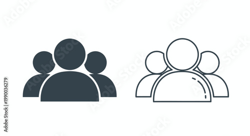 Group of people avatars icon representing collaboration, teamwork and social interaction for a generic teamwork or community concept.