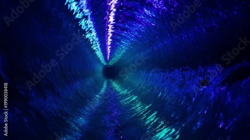 波のバレル内部・燐光トンネル・POV没入感サーフウェーブ