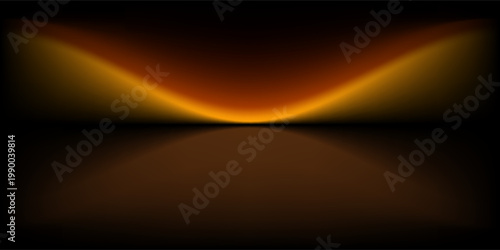 Abstract gradient podium background. black, gold, brown, 3D studio background. Clean scene for product presentation mockup template. eps 10